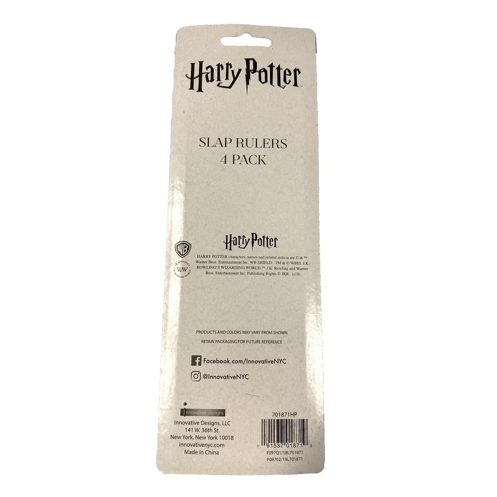 4 count‎ each HARRY POTTER slap rulers bracelets PARTY TIME